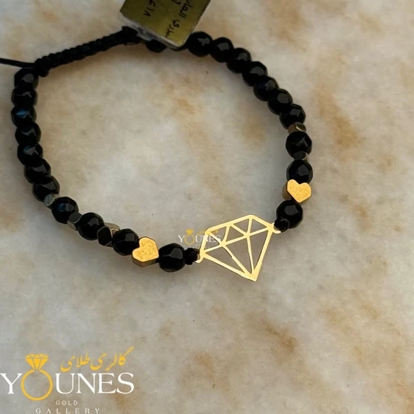 دستبند لیزری الماس طلا